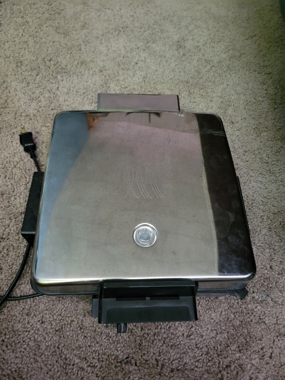 Vintage Toastmaster Electric Waffle Baker Maker Reversible Iron Flat Top Griddle